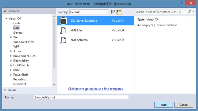 Creating Sql Server Database File